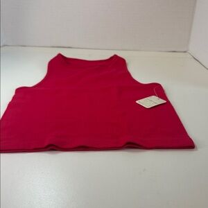 Intimately by Free People Bright Red Ribbed Tank Top - Stretchy Everyday Crop